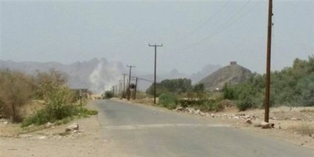 شبوة : مليشيا الحوثي تمطر مدينة عسيلان بقذائف الهاون ( صورة )