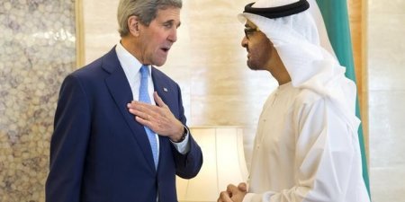 " بن زايد " و" كيري" يبحثان الأزمة اليمنية لإيقاف الحرب بشكل كامل