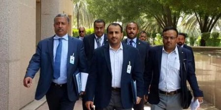 المصدر اون لاين عاجل وفد الحوثي وصالح يعتبر قصف التحالف لقواتهم المهاجمة في القبيطة "انتهاكا صارخا"